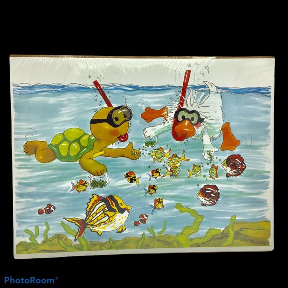 Lot Of 5 Vintage Suzys Zoo Prints Spafford Duckport Easter Christmas Summer Fall - Picture 2 of 6